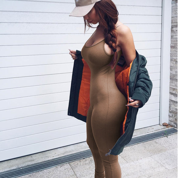 Slim Strap Sleeveless Backless Jumpsuit