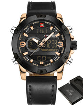 Men Analog Digital Leather Watches