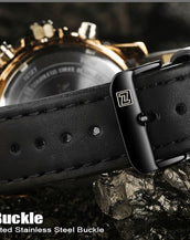 Men Analog Digital Leather Watches
