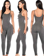 Slim Strap Sleeveless Backless Jumpsuit