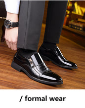 Men's Flat Zip Leather Shoes