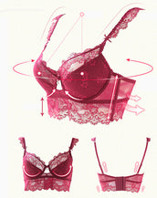 Ultra thin Push up Bra and Panties Set