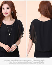 Chiffon Short Sleeves Shirt