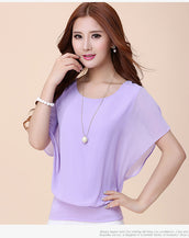 Chiffon Short Sleeves Shirt