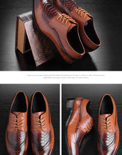 Leather Pointed Toe Men Shoes