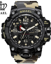 Dual Time Camouflage Military Men's Watch