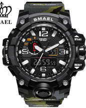 Dual Time Camouflage Military Men's Watch