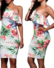 One Shoulder Women Mini Dress