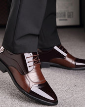 Men's Flat Zip Leather Shoes