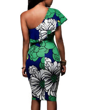 Flower Print Women Mini Dress