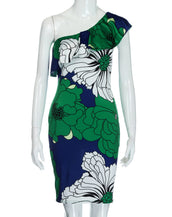 Flower Print Women Mini Dress