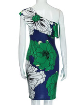 Flower Print Women Mini Dress