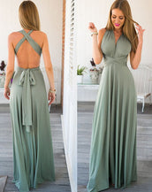 Multiway Wrap Convertible Women Long Dress