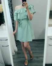 Striped Bandage Women Dress