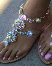 Rhinestones Chains  Women Sandals