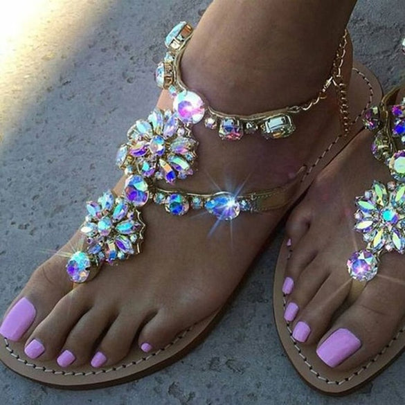 Rhinestones Chains  Women Sandals