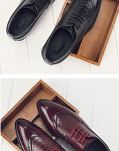 Leather Pointed Toe Men Shoes