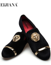 Gold Top Men Velvet Shoes