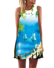 Floral Print Chiffon Women Dress
