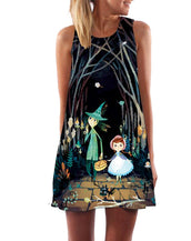 Floral Print Chiffon Women Dress