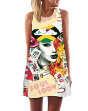 Floral Print Chiffon Women Dress