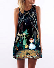Floral Print Chiffon Women Dress