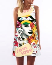 Floral Print Chiffon Women Dress