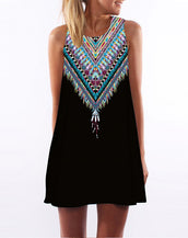 Floral Print Chiffon Women Dress
