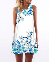 Floral Print Chiffon Women Dress