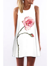 Floral Print Chiffon Women Dress