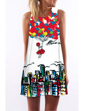 Floral Print Chiffon Women Dress