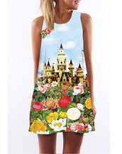 Floral Print Chiffon Women Dress