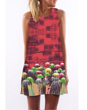 Floral Print Chiffon Women Dress