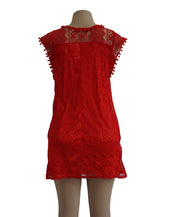 Sleeveless Mini Lace Women Dress