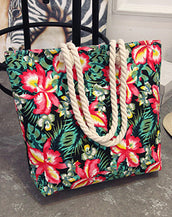 Casual Floral Large Shoulder Women Bag