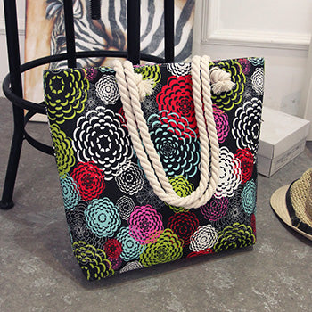 Casual Floral Large Shoulder Women Bag