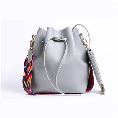 Colorful Strap Bucket Bag for Women