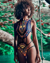 Push-Up African Print Women Swimsuit