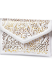 Hollow Out Envelope Leather Women Bag