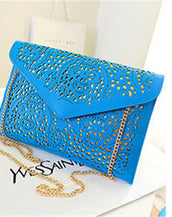 Hollow Out Envelope Leather Women Bag