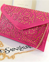 Hollow Out Envelope Leather Women Bag