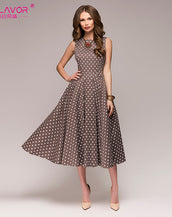 Thin Dot Printing Women Dress