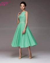 Thin Dot Printing Women Dress