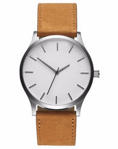 Large Dial Leather Wristwatch for Men