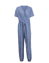 Pleated Waist Short Sleeve Women Playsuit