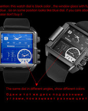 Rectangle Quartz Men  Wristwatches