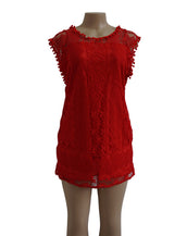 Sleeveless Mini Lace Women Dress
