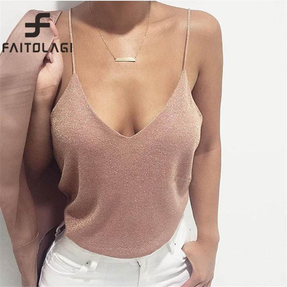 V Neck Crop Top Vest Bralette