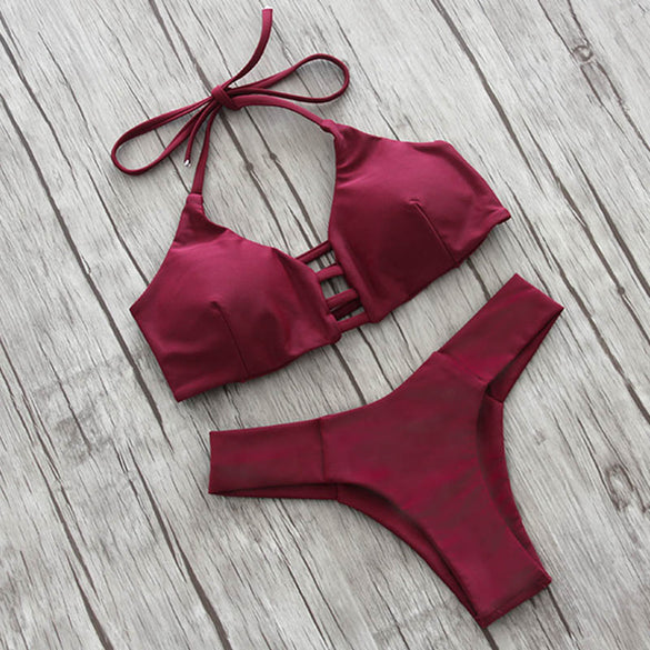 Print Halter Women Swimwears