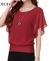 Chiffon Short Sleeves Shirt